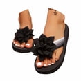 thumbnail image 3 of jiaxiM Beach Flip Flops Women Wedge Thong Sandals for Women Elegant Comfy Slippers for Women Non- Woven Sole Shower Shoes Women Summer Beach Vacation Travel Casual Daily Slides, 3 of 9