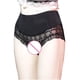 thumbnail image 2 of Puntoco Ropa interior para mujer, bragas de cintura alta, sexy, con encaje, abiertas, de malla transparente, 2 of 5