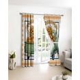 thumbnail image 3 of Fall Truck Blackout Curtains for Bedroom/Living Room, Thermal Insulated Kitchen Curtains, Orange Plaid Pumpkins Sunflower Thanksgiving Grommet Darkening Window Treatment Drapes 52"x63"x2, 3 of 8