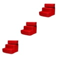 thumbnail image 1 of relayinert Pet Dog Stairs Ladder Ramp Puppy Removable Steps 3 Washable for Sofa Indoor Red 35 x 30 x 30cm 3Set, 1 of 6