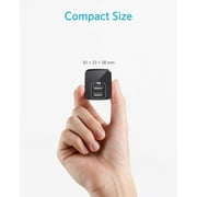 USB Charger, Anker 2-Pack Dual Port 12W Wall Charger Adapter, USB Charger Block with Foldable Plug, Charging Box Brick, Cube for iPhone 14 13 12 11 Pro Max, Galaxy S22 S21 Note 20, HTC, LG (Black)