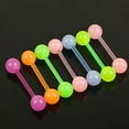 thumbnail image 3 of Ayyufe Women's Punk Glow Luminous Tongue Nose Studs Body Piercing Ball Barbells, 3 of 7