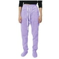 thumbnail image 1 of Pantalones informales con forro polar para mujer: cintura elástica, color liso, comodidad invernal para casa y salir, 1 of 8