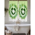 thumbnail image 4 of St. Patrick's Day Living Room Curtains 2 Panel, Spring Shamrock Wreath Leaf Lips Ombre Green Cafe Window Treatment, Extra Long Farmhouse Bedroom Bathroom Kitchen Curtains Drapes 104"x72", 4 of 6