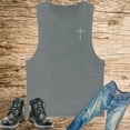thumbnail image 2 of Unisex Stonewash Tank Top, Jesus Inspires, No Sleeves, 2 of 11