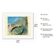 thumbnail image 2 of Bridge at Dolceacqua Italy - From an Original Color Painting by Claude Monet c.1884 - Fine Art Rolled Canvas Print 16in x 20in, 2 of 4