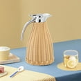 thumbnail image 5 of Rattan Thermal Jug Stainless Steel Rattan 1.5L/0.4 Gal Coffee ThermalJug Vintage Thermal Carafe Double Walled Vacuum Insualted Jug for Home Coffee Shop (Natural), 5 of 10