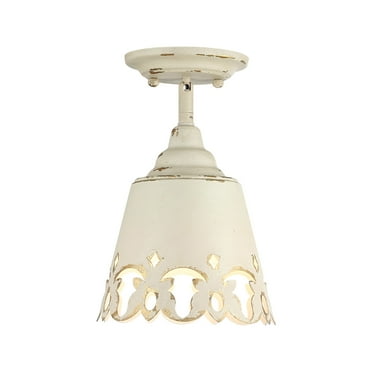 Golden Lighting 0883-Sf Eloise 8" Wide Semi-Flush Ceiling Fixture - Off White