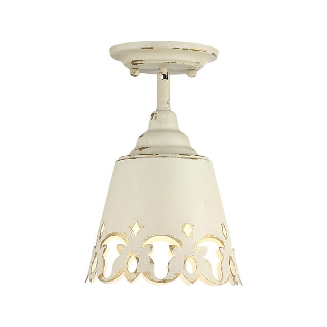 Golden Lighting 0883-Sf Eloise 8 Pouces Wide Semi-Flush Ceiling Fixture - Off White