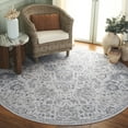 thumbnail image 2 of SAFAVIEH Hunter Tamaya Abstract Polyester Area Rug, Ivory/Dark Grey/Sage, 6'7" x 6'7" Round, 2 of 10
