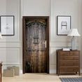 thumbnail image 2 of GUOOL 2Pcs 3D Door Wallpaper Reusable Decals Removable Mural for Home Decoration, 2 of 7