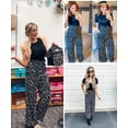 thumbnail image 3 of Sherrylily Women High Waisted Palazzo Pants Belted Wide Leg Long Trousers with Pockets, 3 of 5