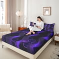 thumbnail image 4 of Castle Fairy Abstract Hexagon Honeycomb Full Size Sheets 4-Piece for Teens Boys Girls,Gradient Spiral Stripes Breathable Bed Sheets,Futuristic Geometric Lightweight Sheet Sets,Breathable Home Decor, 4 of 7