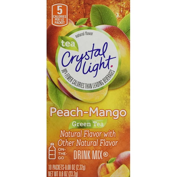 Crystal Light Green Tea Peach Mango Drink Mix On The Go 100.08 oz