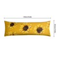 thumbnail image 6 of Boho Sunflower Body Pillow Cover – Soft & Breathable, Hidden Zipper, 20"x54", Vintage Floral Print with Butterflies & Bees – Gift for Side Sleepers, Pregnancy, Farmhouse Decor, 6 of 7