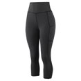 thumbnail image 7 of Capri Leggings for Women Tummy Control High Waisted Yoga Pants Knee Length Workout Gym Running Athletic Fitness Tights Dark Gray 00*yoga pants S, 7 of 7