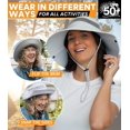 thumbnail image 4 of GearTOP Wide Brim Sun Hat for Men and Women - Mens Bucket Hats with UV Protection for Hiking - Bucket Hat for Women UPF 50+ (White, 7-7 1/2), 4 of 6