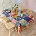 thumbnail image 3 of Pioneer Flower Floral Print Pattern Rectangle Tablecloth 60"x120", Waterproof Polyester Table Cloth, Wipeable Spillproof for Dining Camping Indoor Outdoor, 3 of 6