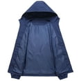 thumbnail image 4 of LNWUY (M-5XL) Plus Size Men's Packable Rain Jacket Lightweight Waterproof Raincoat with Hood Travel Hiking Golf Windbreaker Blue XXXL, 4 of 9