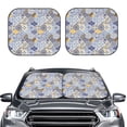 thumbnail image 2 of Naloa Colorful Mandalas Print 2-Piece Windshield Sunshade,Foldable Car Front Window Sun Shades,for Most Sedans SUV Truck-Medium, 2 of 6