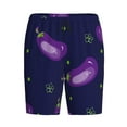 thumbnail image 3 of Picia Eggplant Pajama Shorts for Men, Men's Pajama Bottoms, Sleepwear,Short Pajama Pants-4X-Large, 3 of 9