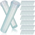 thumbnail image 1 of 26-27 100Pcs Flower Water Tubes Transparent Plastic Flower Test Tubes Orchid Tubes with Cap for Flower Arrangements, 1 of 1