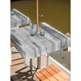 thumbnail image 2 of Outdoor Tablecloth with Umbrella Hole for Patio/Picnic/Party/Camping, Gray Black Ombre Waterproof Table Cloth Square Cover Washable, Modern Abstract Art Oil Painting (54"x 54"), 2 of 9