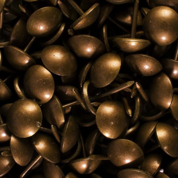 decotacks 500 Pcs Clous de Rembourrage Finition Cuivre Antique, Taquets de Meubles, Taquet Naturel Français, 7/16 Pouces Dia [Cuivre Antique, Naturel Français] DX0511AC500