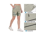thumbnail image 5 of Little Donkey Andy Women's Hiking Shorts Quick Dry Stretch Athletic Shorts Lightweight for Golf Travel Khaki S, 5 of 7