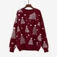 thumbnail image 4 of Suéter de cuello redondo de moda para mujer, suéter navideño de manga larga, suéter informal de cuello redondo, suéter para mujer, 4 of 7