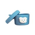 thumbnail image 1 of fastboy Foldable Organizer Woven Baskets For Easy Storage Solutions Washable And Foldable Cotton Storage Basket With blue with lid M, 1 of 6