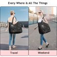 thumbnail image 5 of Black Gothic Sun Moon Star Pattern Travel Tote Bags for Women Carry On,Large Weekender Bags for Women Travel,Multi Functional Duffle Bag for Work,Shopping,Sports, 5 of 5