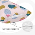 thumbnail image 2 of Plush Throw Pillow Covers, cartoon strawberries Pillow Cases with Invisible Zipper, Breathable Microfiber Pillow Cases Standard Size for Sleeping Bedroom Sofa Living Room 16x24, 2 of 5