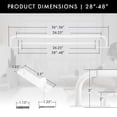 thumbnail image 4 of MERIVILLE 1" Double Wraparound Curtain Rod Set, Adjustable 28-48 Inches, Blackout Design, Glossy White, 4 of 5