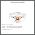thumbnail image 5 of Gem Stone King 925 Sterling Silver and 10K Yellow Gold Morganite Peach Zirconia Engagement Ring for Women (1.45 Cttw, Available in Size 5, 6, 7, 8, 9), 5 of 5