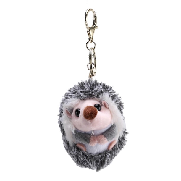 Cute Hedgehog Plush Keychain Mobile Phone Pendant Keyring Hedgehog Pompon Ring Pendant Plush Toy Gra