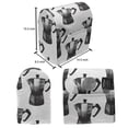 thumbnail image 4 of Coffee Stand Mixer Cover, Teapot Moka Mocha Maker Geyser Italian Coffee Brewing Charcoal Sketch, Kitchen Appliance Organizer Bag Cover with Pockets, 5 Quarts, Charcoal Grey and White, by Ambesonne, 4 of 4