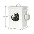 thumbnail image 2 of jifeng Distributeur Alimentaire 6L avec Couvercle en Fer Galvanisé Multifonction Blanc, 2 of 9