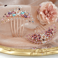 thumbnail image 2 of Peine de pavo real antiguo, peine retro, accesorios para el cabello con diamantes de imitación, tocado de novia, pinza para el cabello, placa para el cabello, pinza para el cabello, 2 of 5