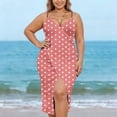 thumbnail image 4 of Sortie de Plage pour Femmes avec Sangle Réglable Fente Haute Côté en Polyester Tissé Transparent 1 Pce, 4 of 9