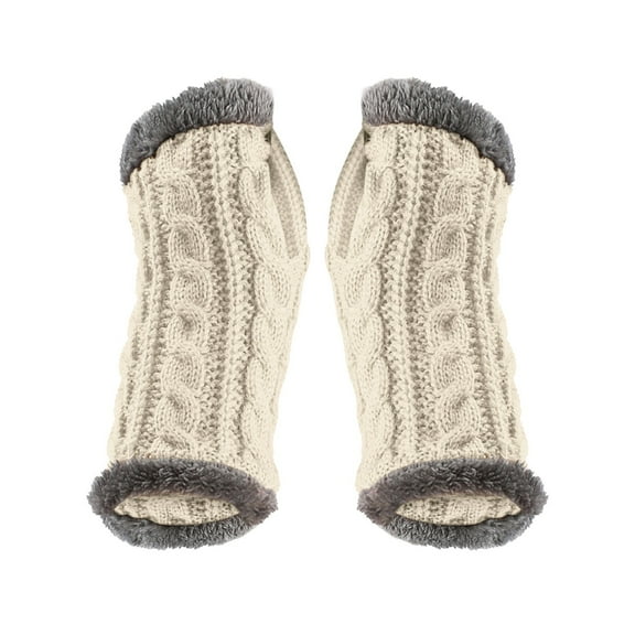 MESSUEN Thermal Gloves for Women Winter Gloves for Women Winter Gloves Knit Gloves Gym Gloves for Women Womens Winter Gloves Cycling Gloves Fingerless Gloves for Women Hiking Gloves Beige One Size