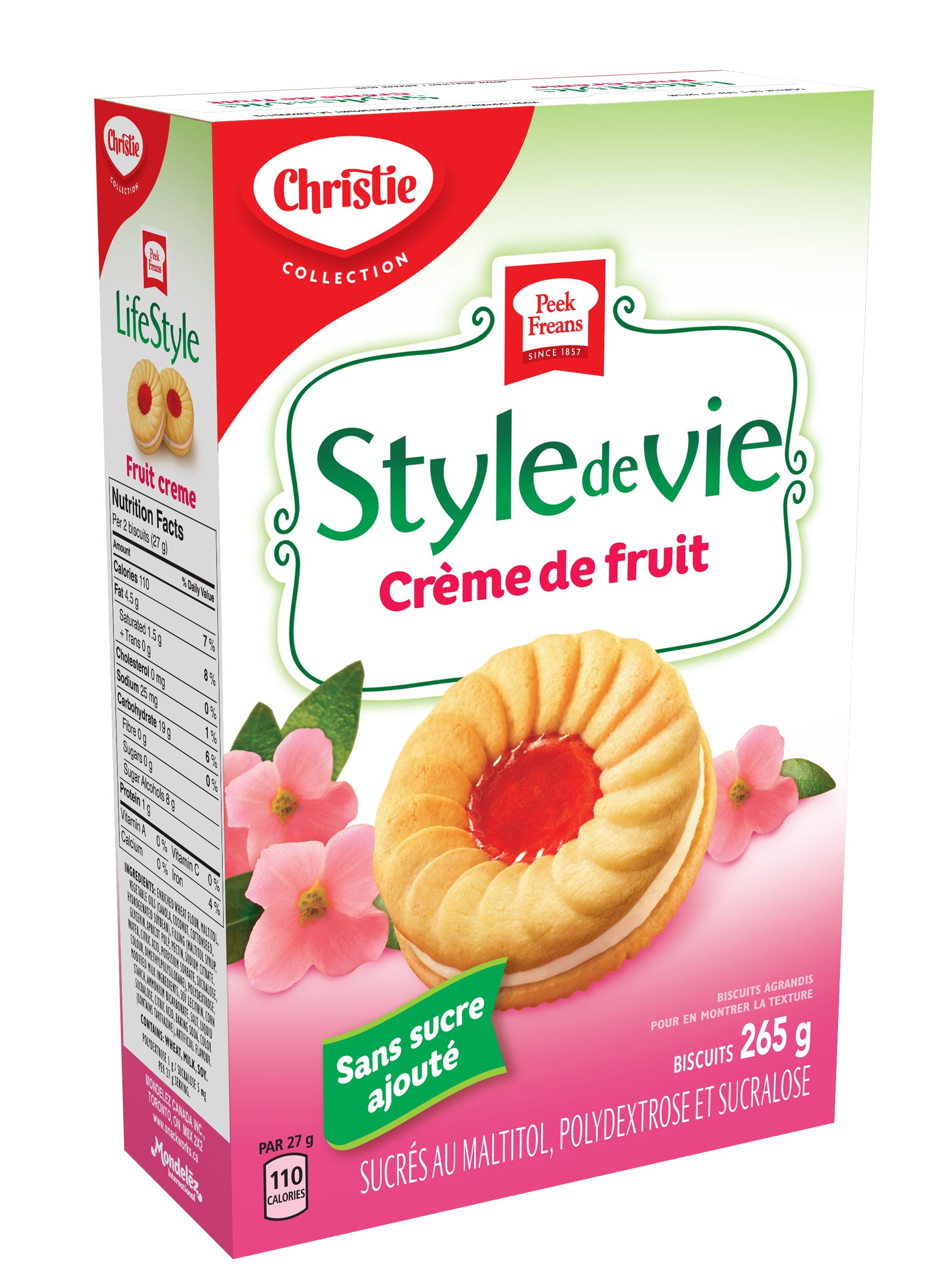 Sélection de biscuits Style de vie crème de fruit de Peek Freans