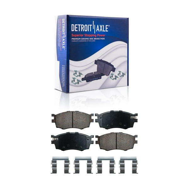 Detroit Axle - Front Ceramic Brake Pads w/Hardware for 2006-2011 Hyundai Accent - [06-11 Kia Rio] - 06-11 Kia Rio5