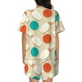 thumbnail image 6 of Fotbe Vintage Bowling Print Pajama Set for Women 2 Piece Loungewear Short Sleeve Tops and Shorts Set Soft Sleepwear-4X-Large, 6 of 7