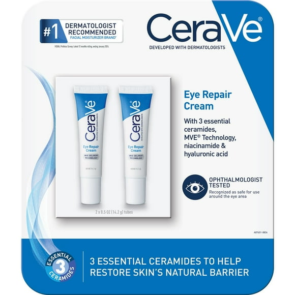 CeraVe Eye Repair Cream for Dark Circles & Puffiness, .5 oz., 2 pk.