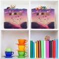 thumbnail image 6 of Yayeee 2 Pack Canvas Storage Basket with Handles for Shelves Fabric Bins Closet Organizer, Pixel Floating Hearts, 6 of 8
