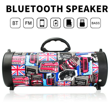 FM Portable bluetooth Speaker Used as a bible player Wireless Stereo Loud Super Bass Sound Aux USB TF ❤HI-FI❤Outdoor/Indoor Use❤Best Christmas gift❤4 (Vinyl Player Best Sound Quality)