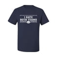 thumbnail image 2 of Wild Bobby I Hate Both Teams Sports Men Graphic T-Shirt, Navy, Large, 2 of 5