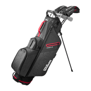 Wilson Men's Profile Complete Golf Set with Stand Bag, Left Hand, Black/Red/Silver