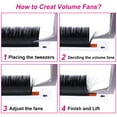 thumbnail image 2 of Fadlash Eyelash Extensions D Curl Easy Fan Lash Extensions 0.07 Mixed Tray 8-14mm Volume Lashes Extensions (0.07-D, Mix 8-14mm), 2 of 5
